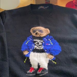 Men’s Wool Polo Bear black sweater - size XXL $100